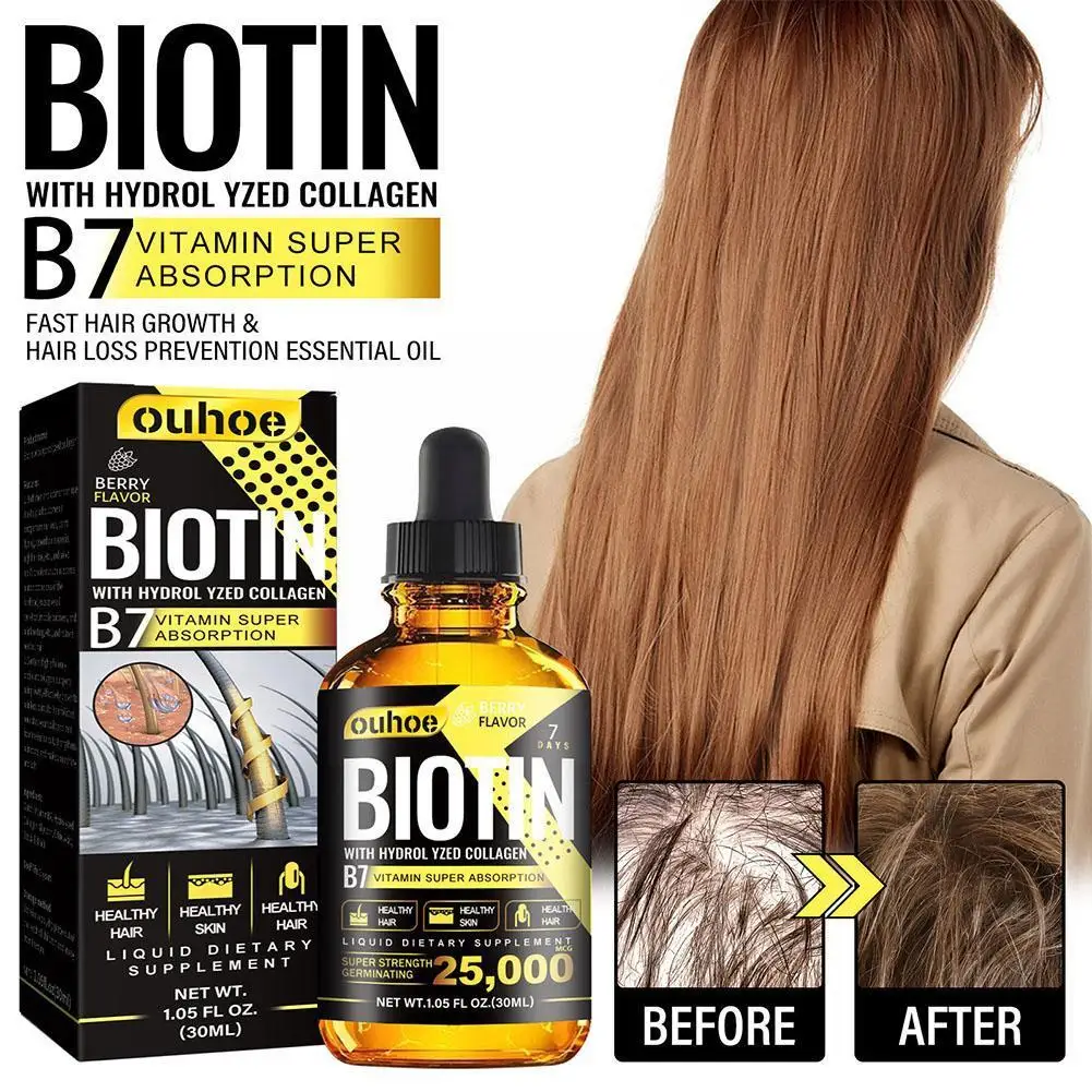 

2023 Biotin быстрое масло для роста волос сыворотка для истончения волос лечение жидкости против выпадения волос для женщин и мужчин