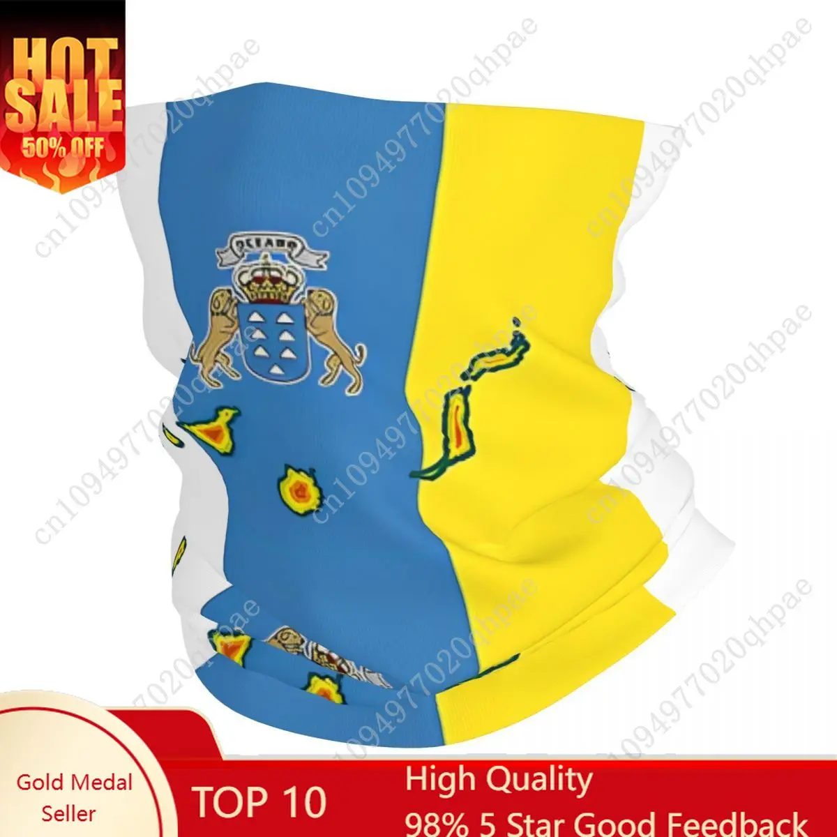

Canary Islands Map Islands Bandana Neck Cover Flag History Balaclavas Face Mask Scarf Multi-use Headwear Fishing Unisex Adult