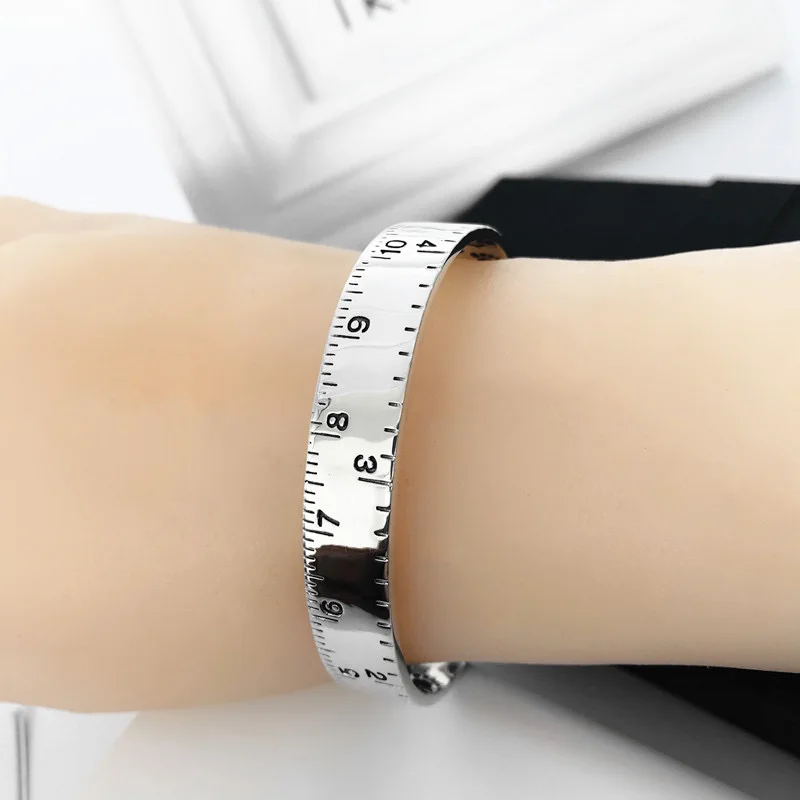 100% Solid 925 Sterling Silver Metal Bracelet for Women Men Vintage Handmade Simple Numbers Bracelet Birthday Gift S-B451
