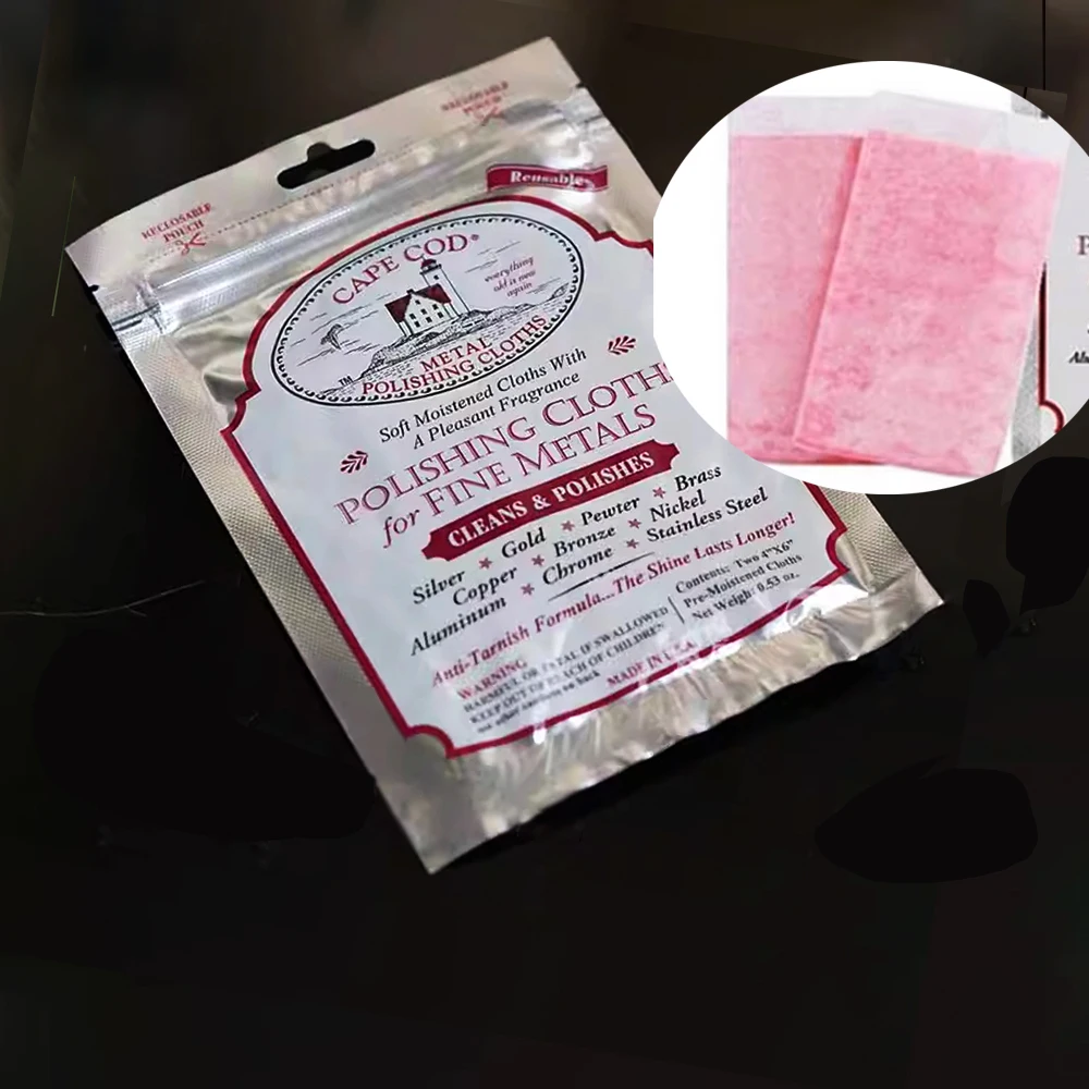 Juego de 1/2 de pulido de capa de bacalao para metales finos, paquete doble para reloj, joyería, eliminación de mantenimiento de reloj, paños de pulido de arañazos