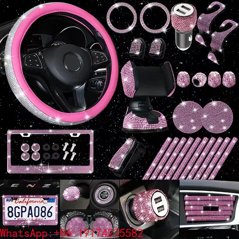 

Hot Selling Carbon Suzuki Diamond-Set Steering Wheel Cover High Quality Cover for Optimal Driving Comfort