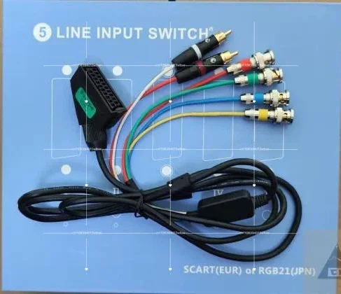 European SCART or Japanese RGB21 Female Head To BNC, Color Supervisor Uses Broom Head Line