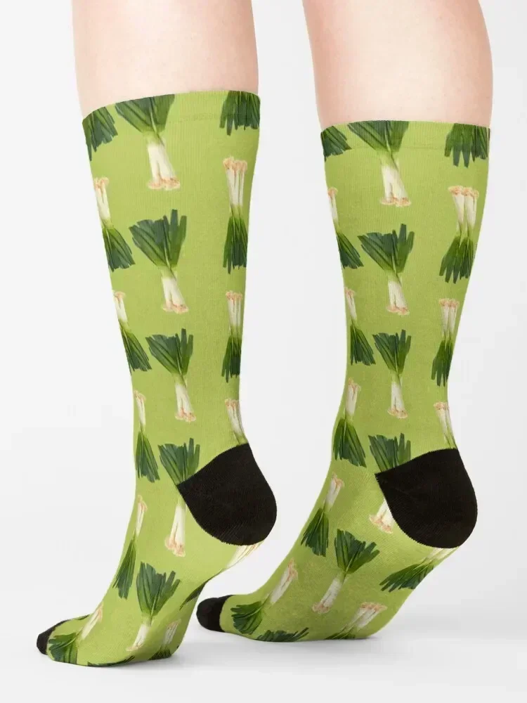 LEEK Pattern Socks Men's Sports Stockings shoes Socks For Women Men's