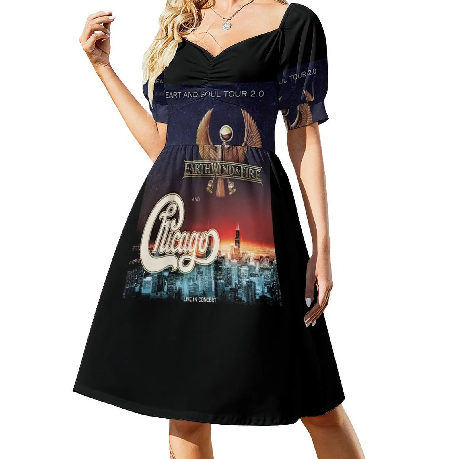 

tour with chicago earth wind inewstv Short Sleeved Dress Dresses loose women's dress dresses for woman Dress