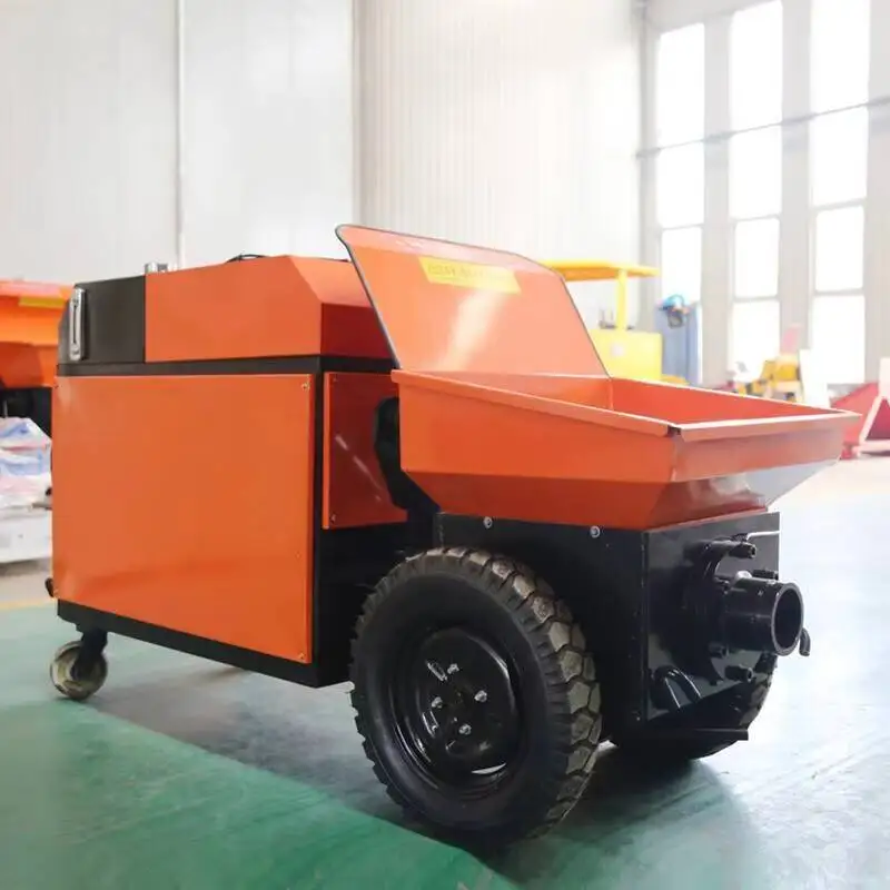 Portable Construction Mobile Mini Conveying Pumping Diesel Electric Trailer Mounted Transfer Cement Mortar Spray Hine Truck - Hy view 4