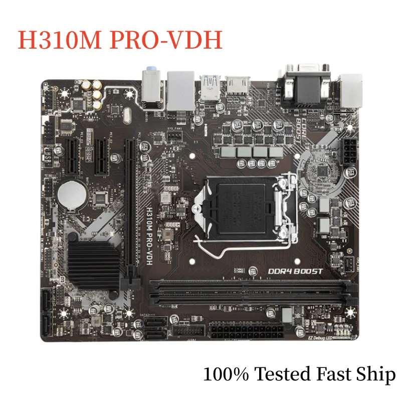 

For MSI H310M PRO-VDH Motherboard H310 32GB LGA 1151 DDR4 Micro ATX Mainboard 100% Tested Fast Ship