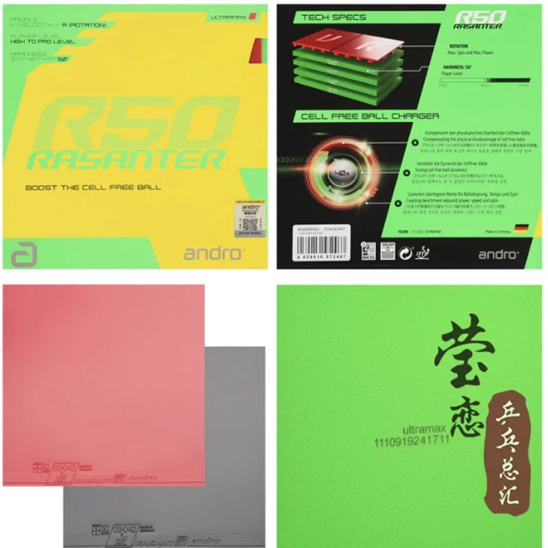 Andro Rasanter R45 47 50 C45 48 Table Tennis Rubber Energy Cell Non Tacky Ping Pong Rubber Table Tennis Racket view 4