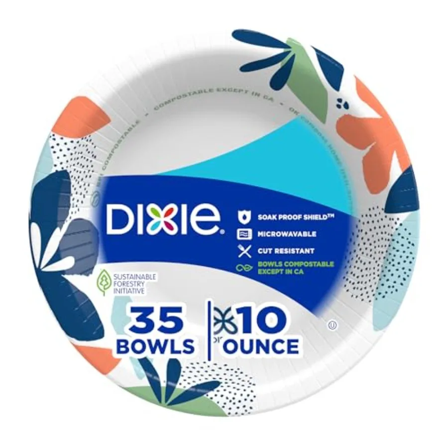 Disposable Paper Bowls 10oz, 35 CT