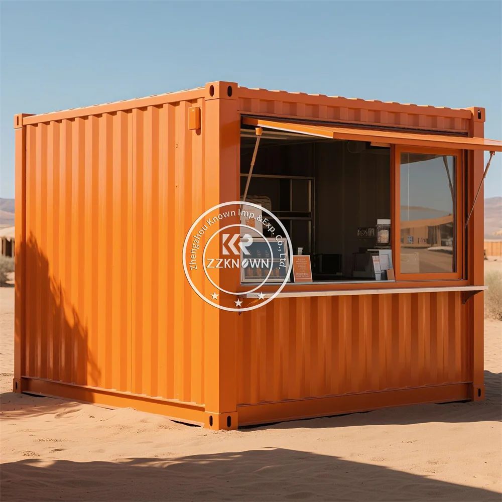 

Prefabricated Mobile Coffee Kiosk Movable Modern Coffee Container Bar Tiny Custom Prefab Bar Camping House Container Restaurant