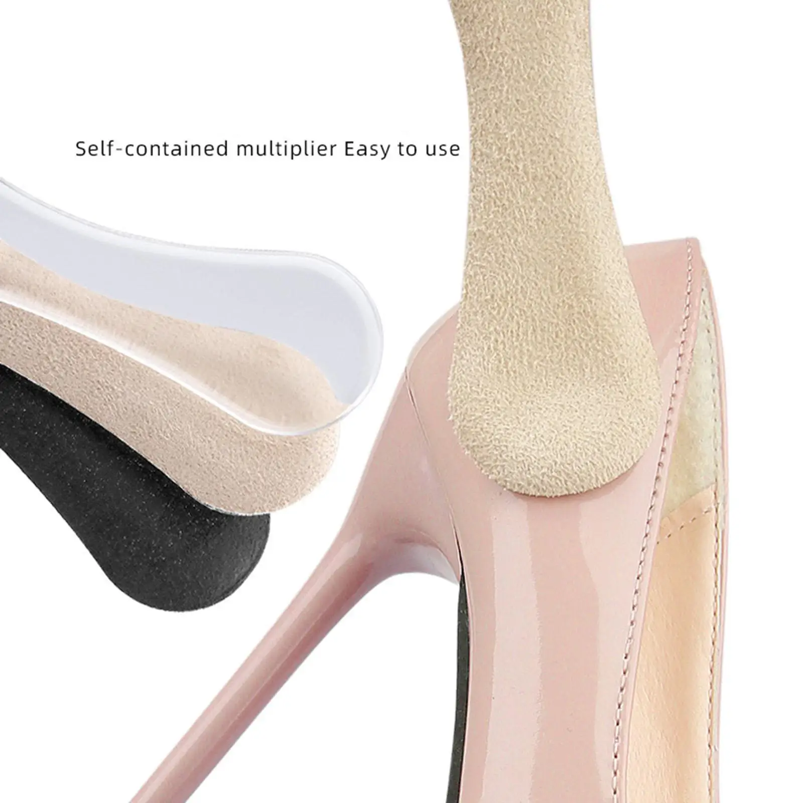 Lightweight Gel Arch Insole Suede Heel Protector Inserts for Work Shoes Comfortable Relief