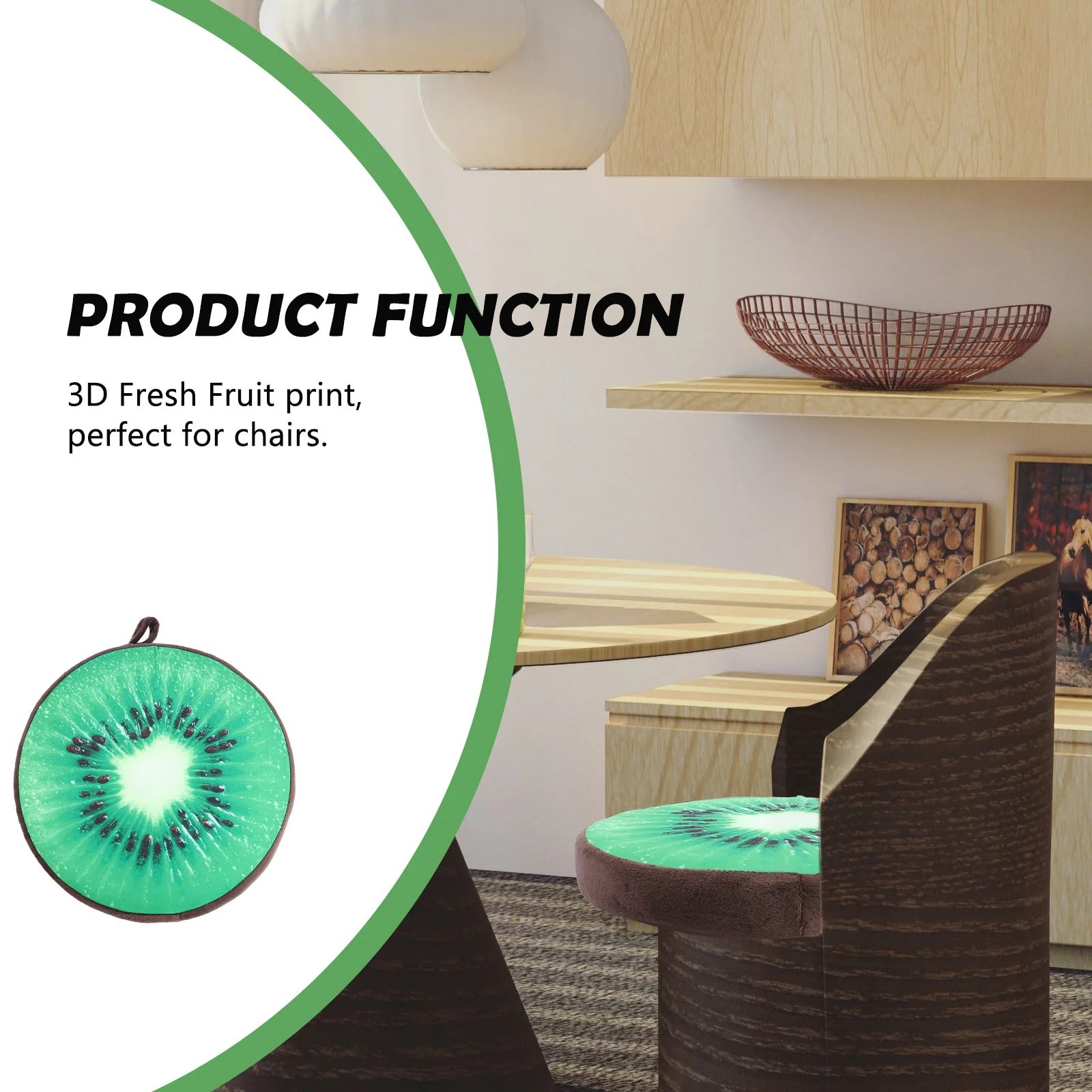 

Kiwi Fruit Seat Cushion Pillow Polyester Print Soft Detachable Cover Sofa Chair Home Decoration Kiwi Cushion