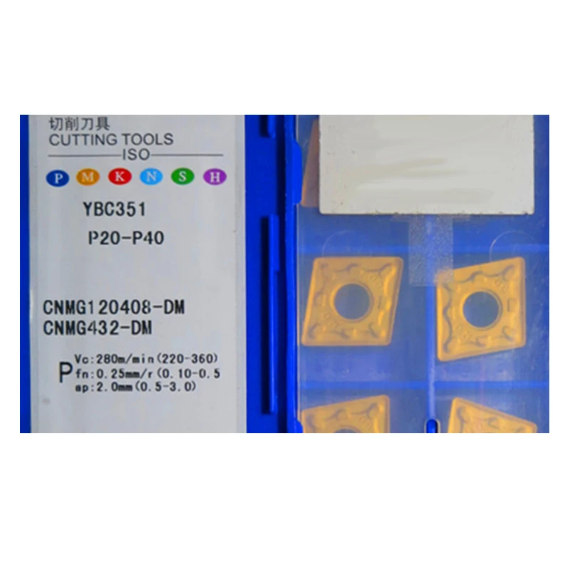 CNMG120404-DM YBC351 Original Carbide Inserts CNMG120404 CNMG 120404 DM External Turning Tools CNMG431-DM CNC Cutter CNMG1204