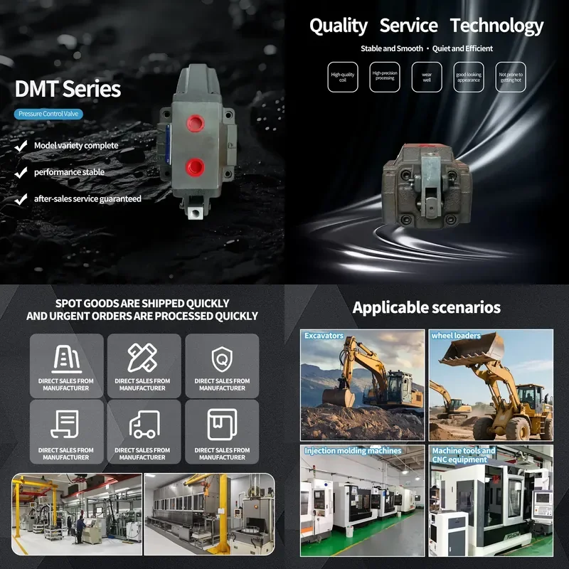 for DMT Cast Iron Segmented Hydraulic Directional Valve Single Lever Manual Control Custom Heavy Construction Machinery