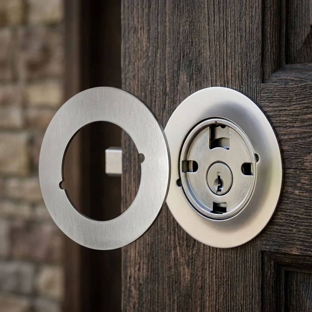 Stainless Steel Round Door Knob Plate for Structural Support and Hardware Enhancement on Interior Exterior Door Installations