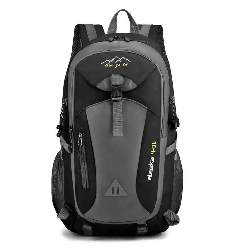 40L Large Capacity Outdoor Backpack Waterproof Hiking Bag Climbing Travel Backpack Solid Color Sports Bag For Men Women