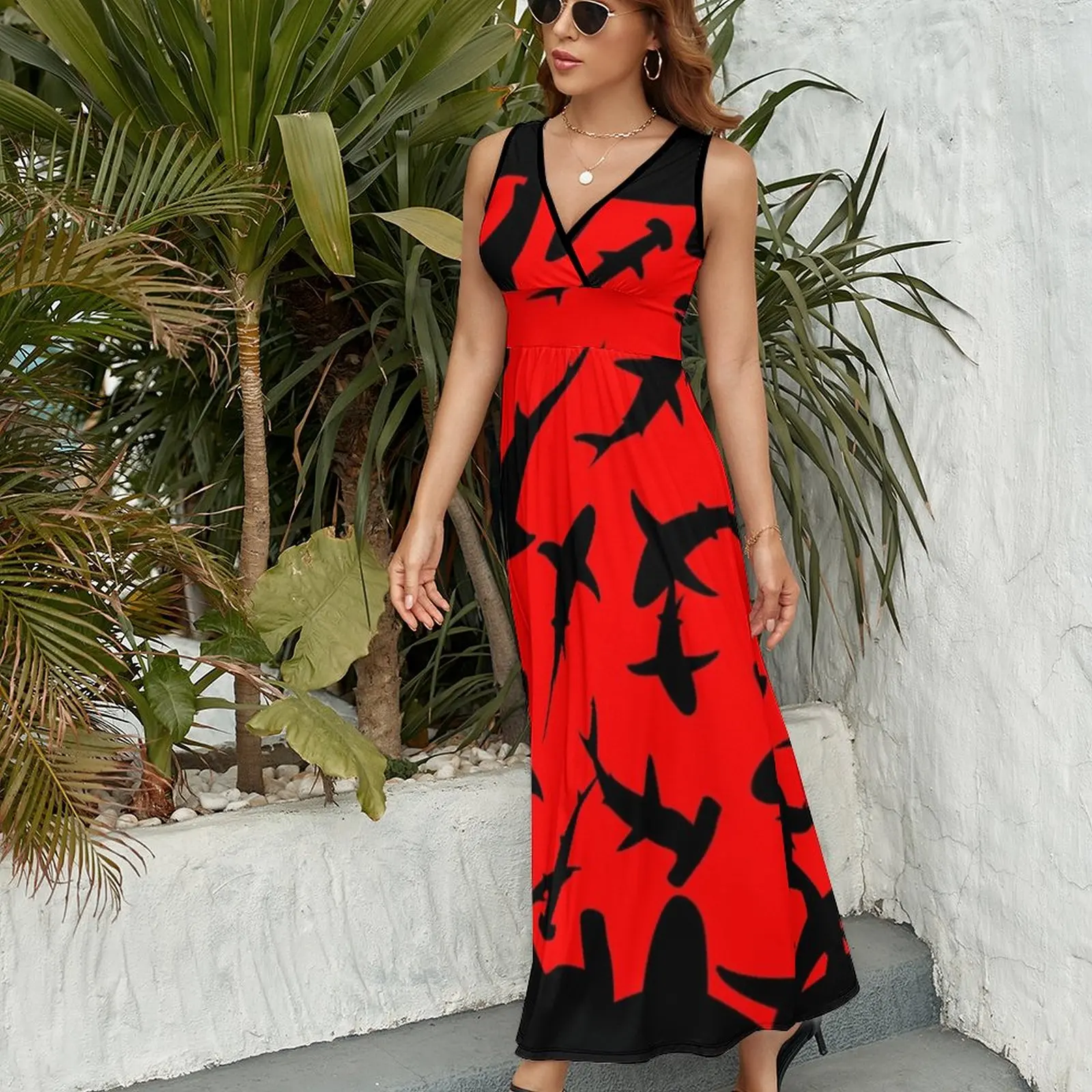 Sharks Sleeveless Dress women's summer jumpsuit woman dress dress summer 2023 women dress women summer