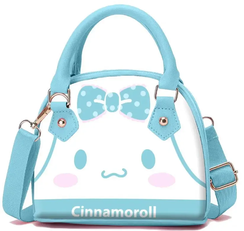 Sanrio hello kitty Messenger Bag Cartoon Children Pu Melody kuromi Cosmetic Bag Cute Shoulder Bag Handbag Girl Coin Purse