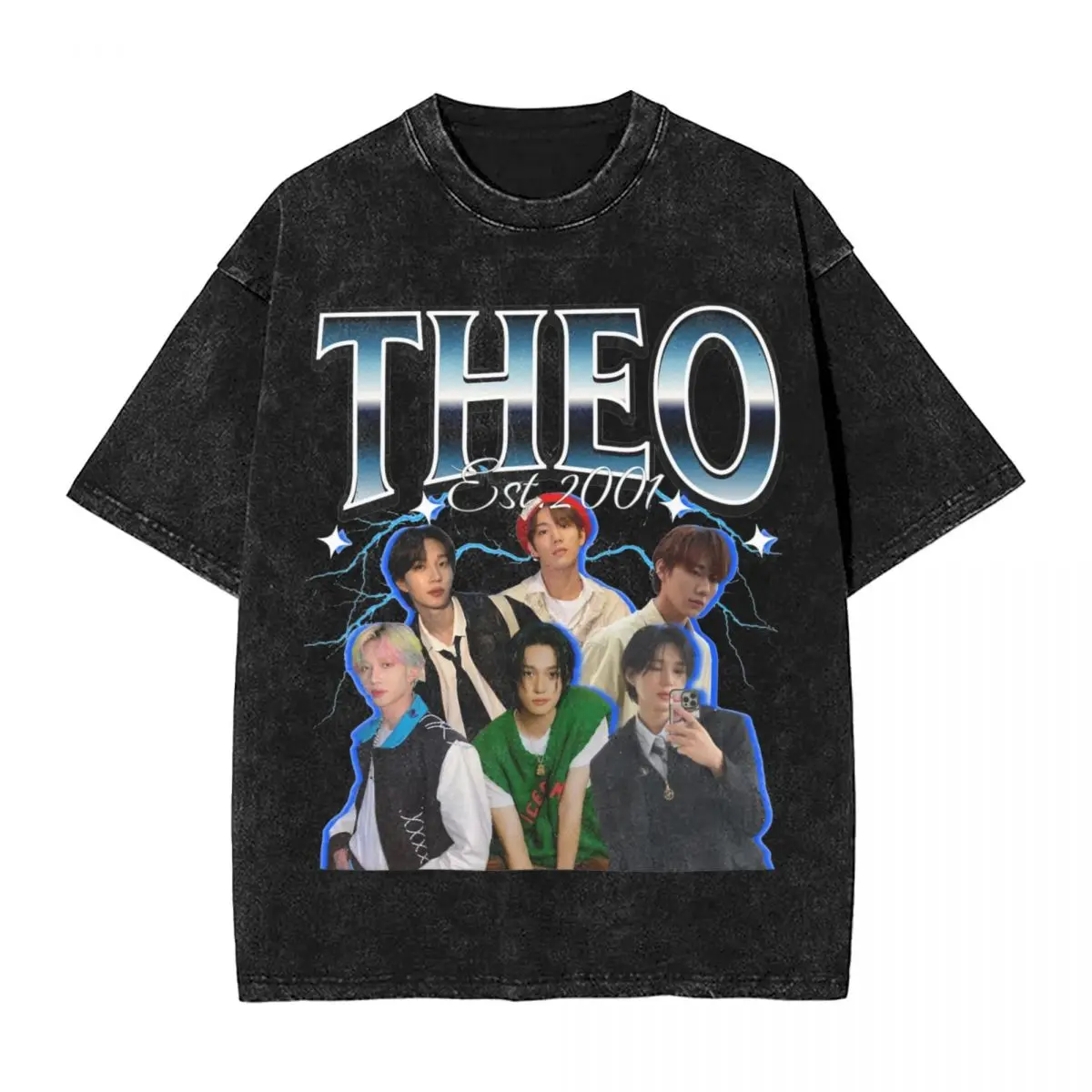 Theo P1Harmony T-shirt T-shirt di tendenza vocale T-shirt estetica a maniche corte T-shirt comode di grandi dimensioni in cotone estivo