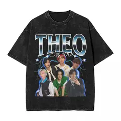 Theo P1Harmony T-shirt T-shirt di tendenza vocale T-shirt estetica a maniche corte T-shirt comode di grandi dimensioni in cotone estivo