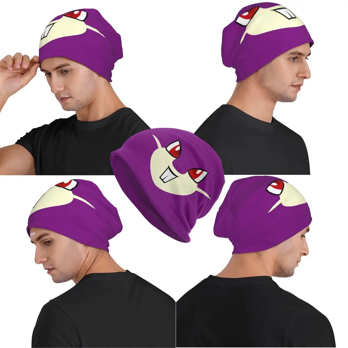 Pokemon Beanie für Damen und Herren, stilvolle Herbst-Winter-Mütze, Strickmütze