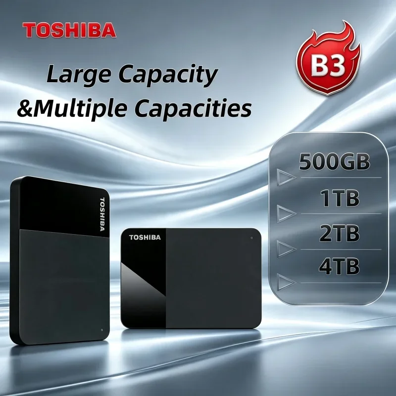 Nouveau disque dur portable Toshiba Canvio Ready B3 USB 3.0 2,5 pouces 1 To-4 To, transfert rapide, disque externe léger pour Mac, ordinateur portable, Android