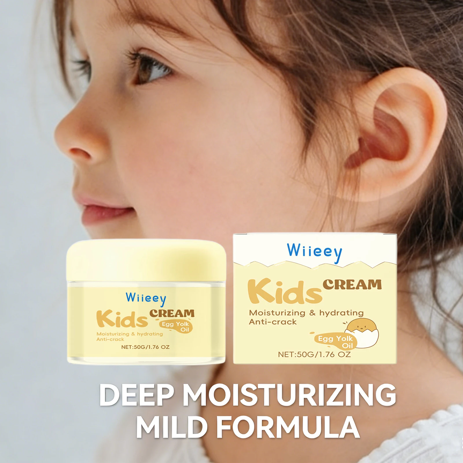 

Anti-Cracked Facial Cream for Kids Deep Moisturize Nourish Strengthen Skin Barrier Soothing Dryness No Irritating Baby Bum Cream