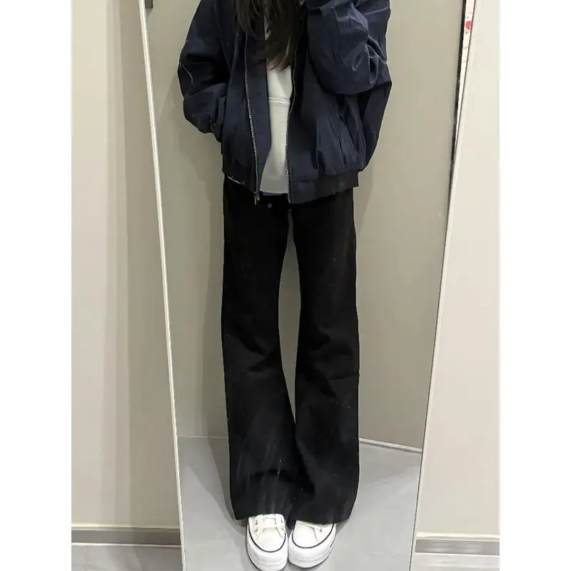 

Мужские джинсы Slim Fit из денима, осенние, зауженные, прямые, с высокой талией, из смесового хлопка и полиэстера, молодежный стиль