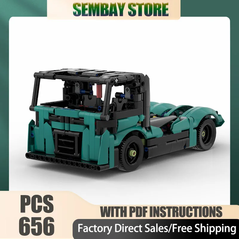 Urban Car Model Moc Building Bricks Modular Mixed Blood Truck Model Technology Blocks Christmas DIY Toy Construction Set Gifts