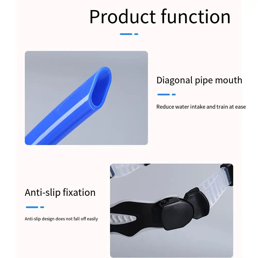 

Comfortable Swimming Diving Breathing Tube Adjustable Waterproof Swim Training Snorkel Multi Color Detachable