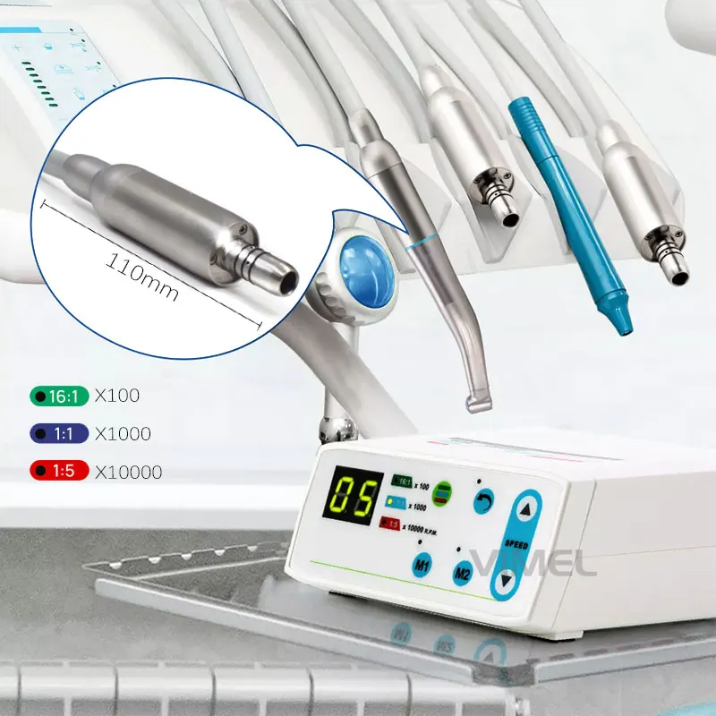 Dental LED Brushless Micro Motor Fit For 1:1/1:5/16:1 Increasing Contra Angle Handpiece