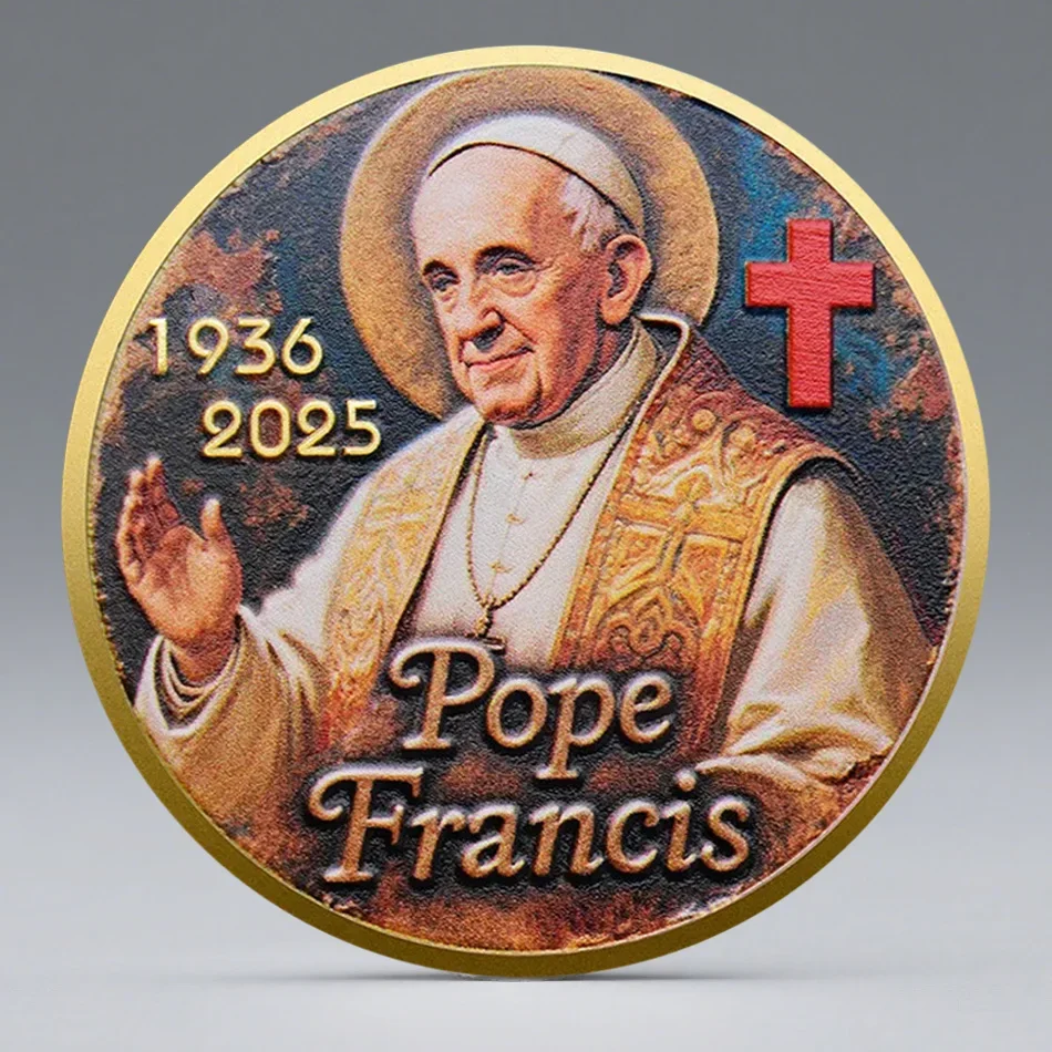 Nueva moneda conmemorativa de Papa Francis 1936-2025 267a moneda de recuerdo de Francis regalos chapados en oro para creyentes