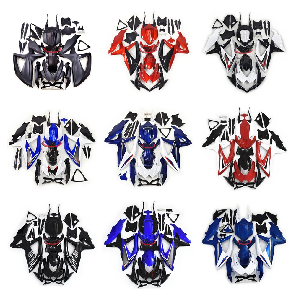 Bodywork Cowling Customize Motorcycle Full Fairing Kit Injection Fit GSXR600 GSXR750 2008 2009 2010 Year For GSXR 600 750 K8