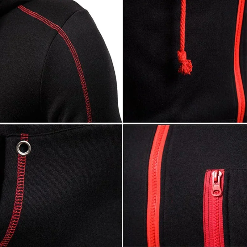 أطقم ملابس رياضية صوفية جديدة للشتاء والخريف لعام 2025. سترة كاجوال للرجال للركض في الهواء الطلق + سراويل طويلة من قطعتين #6