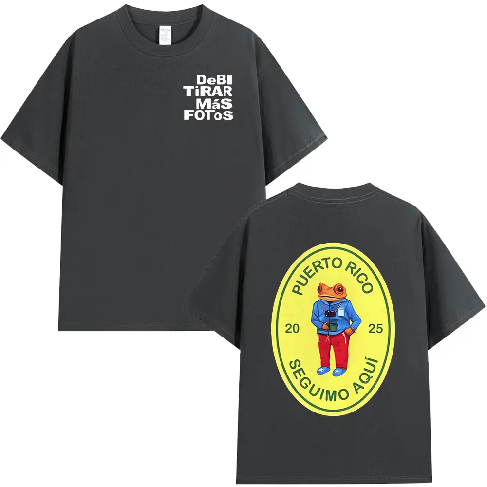 Bad Bunny DTMF Debi Tirar Mas Fotos 2025 New Album T Shirts Men Women Clothing Cotton Oversized T-shirts Hip Hop Fashion T-shirt image 6