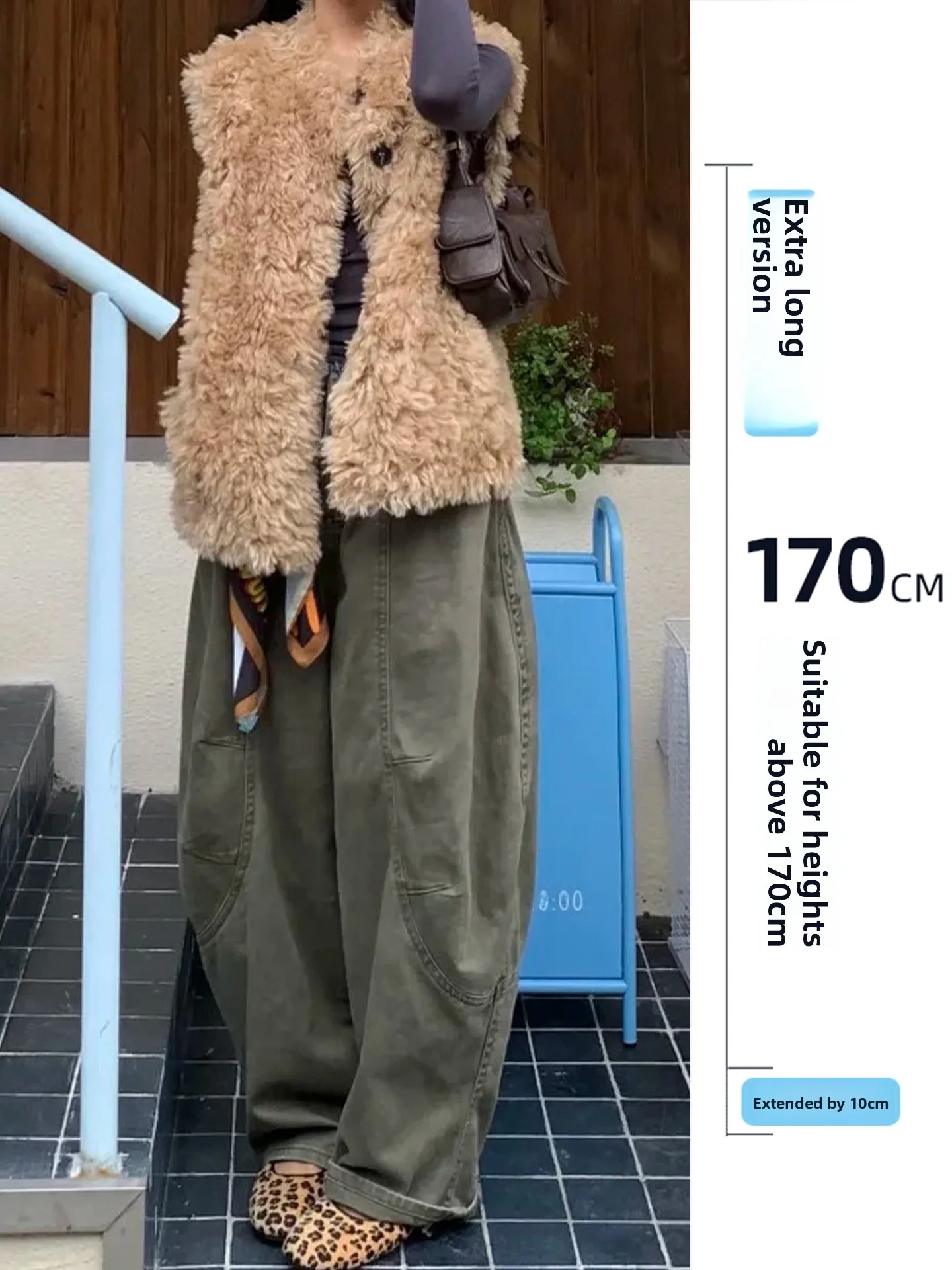 

Женские широкие брюки Olive een Extended American Knife, осенне-зимние, с высокой талией, стильные, для офиса, скрывающие недостатки фигуры, рабочая одежда