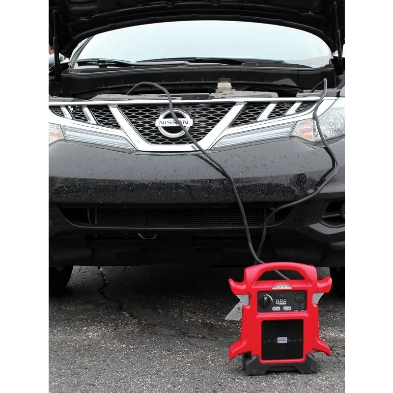 JNC770R 1700 Peak Amp Premium 12 Volt Jump Starter Bundle - Red