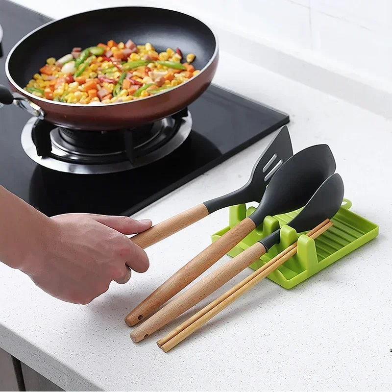 

Kitchen Tools Storage Shelf Simple Spoon Rest Fork Shelf Spoon Holder Storage Organizer Utensil Rest Cooking Tools Accessories