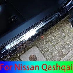 Car Accessories For Nissan Qashqai J10 J11  Door Sill Scuff Plate Stainless Steel Door Sills Pedal Car Styling Sticker