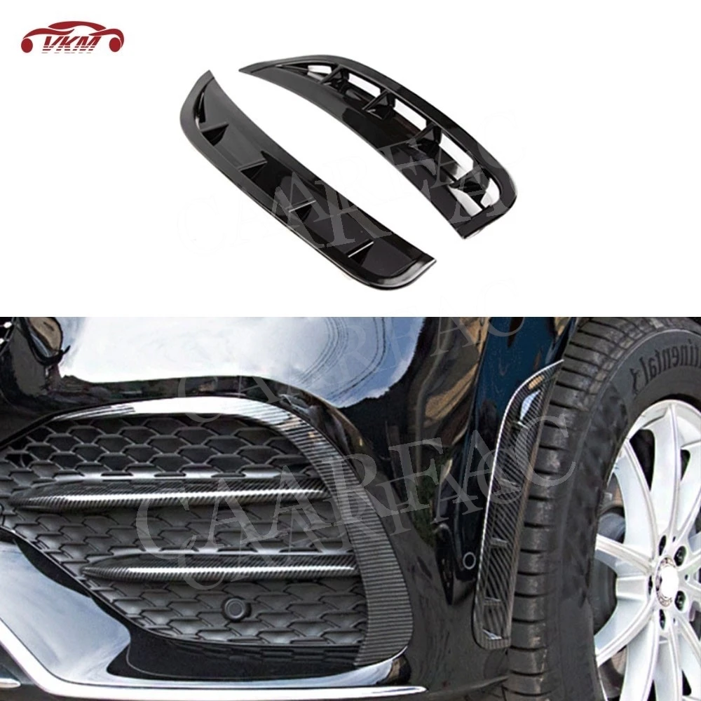 Carbon Fiber Front Bumper Side Air Outlet Decoration For Mercedes Benz GLE Class W167 GLE350 GLE450 GLE53 Sport SUV 2020 ABS