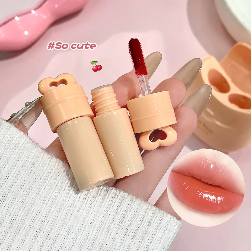 Gegebear Small Bag Double Effect Two Lip Gloss (Smooth Color Presentation, Matte Mirror Effect) (Lip Glaze Set Gift)