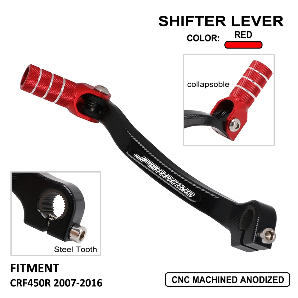 Motorcycle Accessories CNC Pedal Lever Shift lever For HONDA CRF450R CRF 450R 2007 2008 2009 2010 2011 2012 2016 Dirt Pit Bike