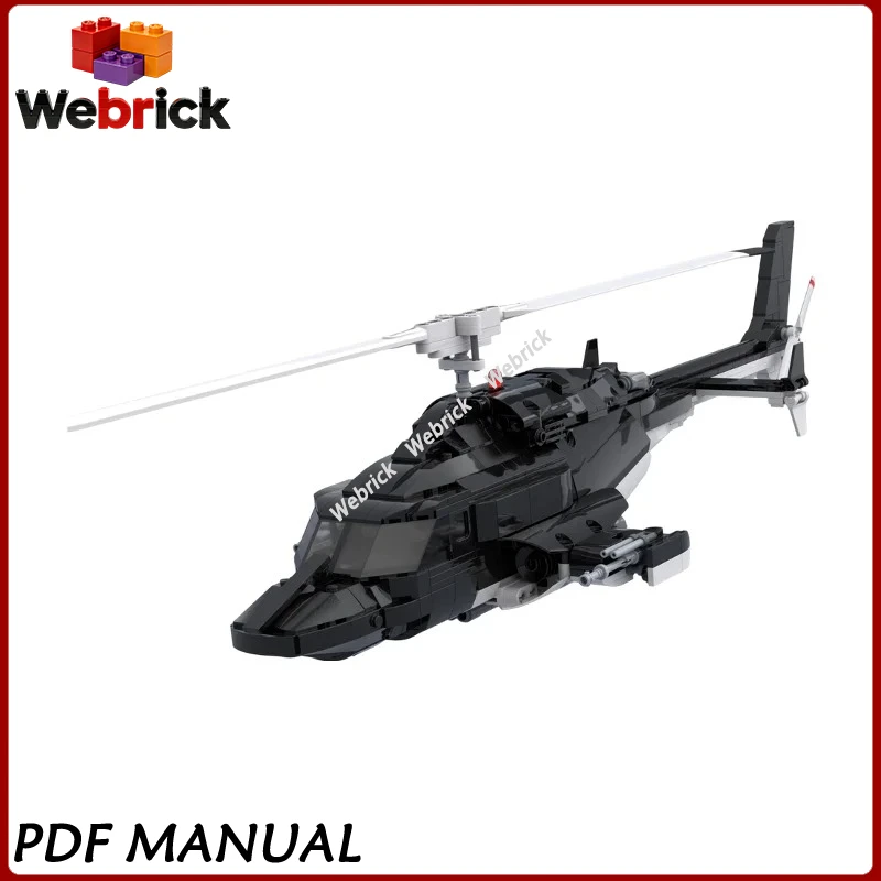 

Heavy-Duty Air Assault Military Helicopter Alternate Build MOC, Precision Rotor Craft for Military Hobby Collection