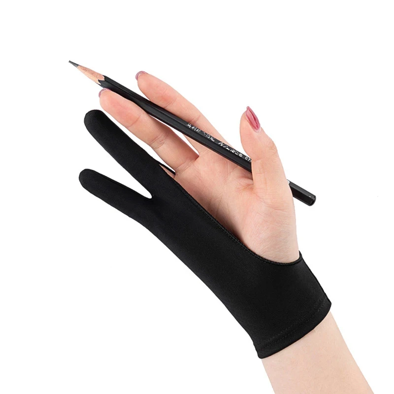 1/2/4pcs Anti-Touch Two-Finger Hand Painting Gloves For Tablet Digital Board Screen Touch Drawing Anti-Fouling Oil Painting Art
