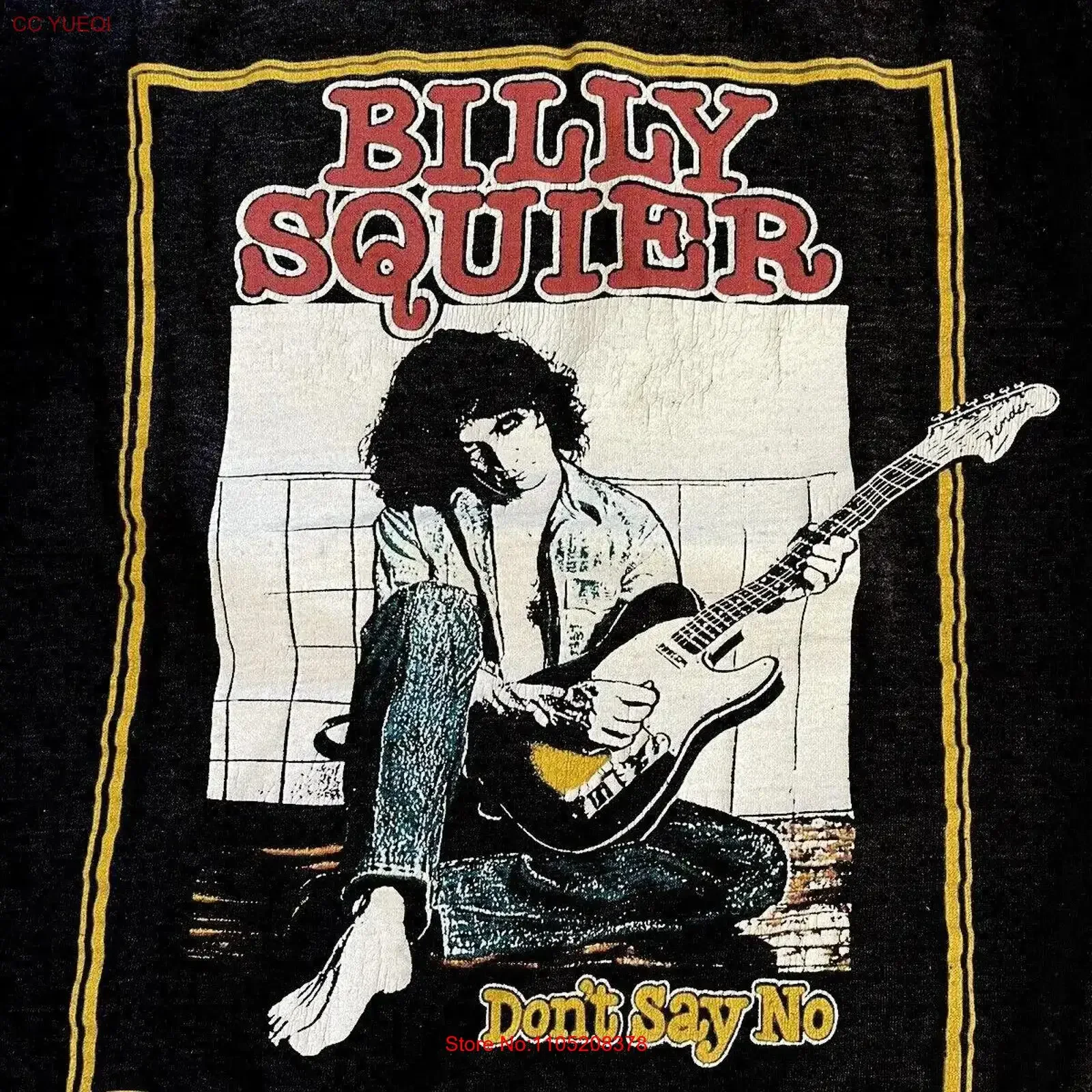 Nueva camiseta BILLY SQUIER 1981 gira para Fans S 5XL G8 vintage lavada cómoda versátil elegante Casual estirado homme