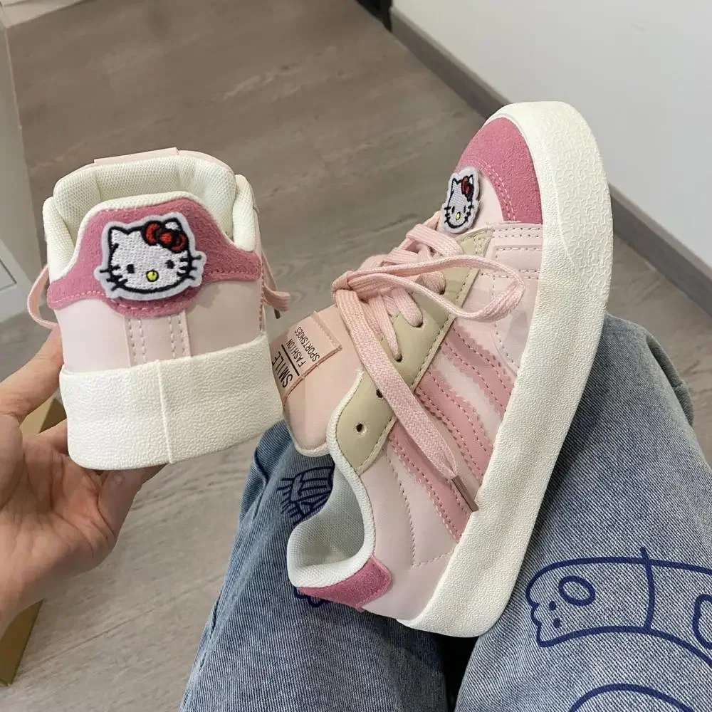 Anime Mädchen Board Schuhe Hallo Kitty Sanrioed Cartoon Nette Frühling Student Anti-Slip Im Freien