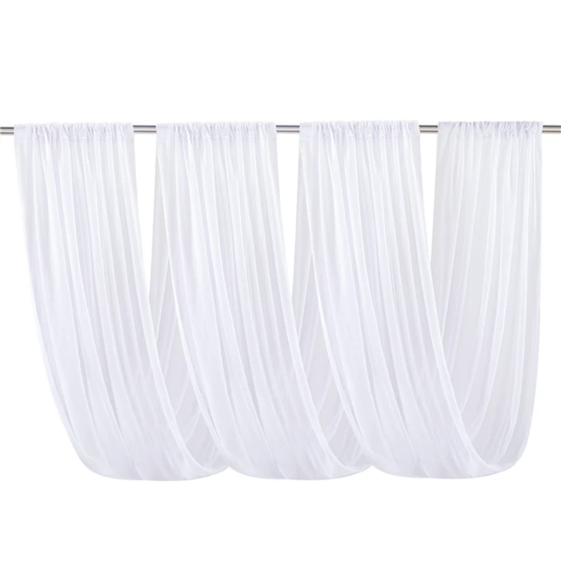 Wedding Tulle Curtain Black Fabric  White Gauze Ceiling Drapes Arch Draping Valentine's Day Decor Party Ceremony Stage Supply