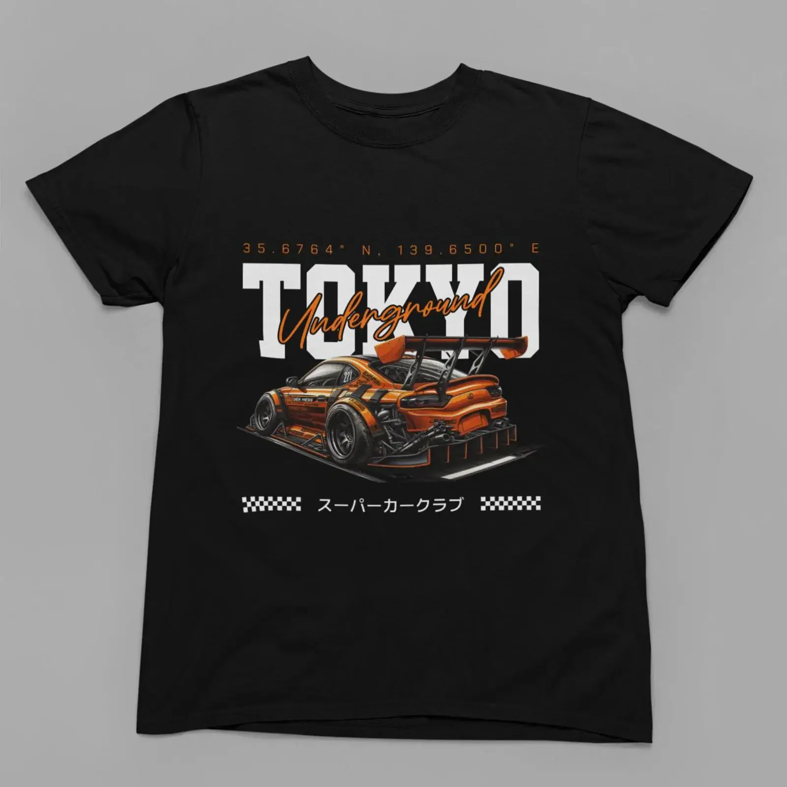 Tokyo Underground JDM Street Racing T Shirt Widebody Drift Car Japanese Culture Night Racer  vintage Washed