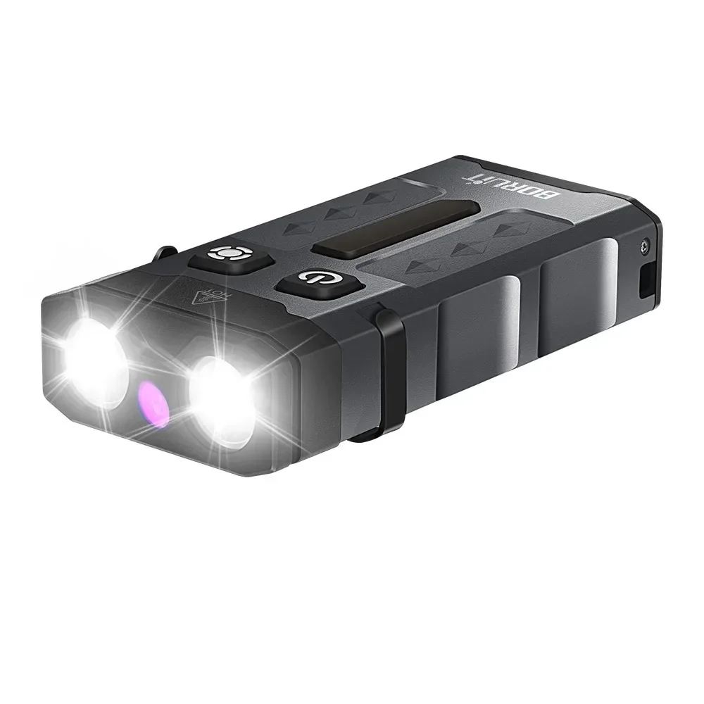 EV10/EV20 EDC Strong Light Keychain LED Flashlight RGB Flash Color Long Life Fast Charge Mini Portable Outdoor Pocket Lantern