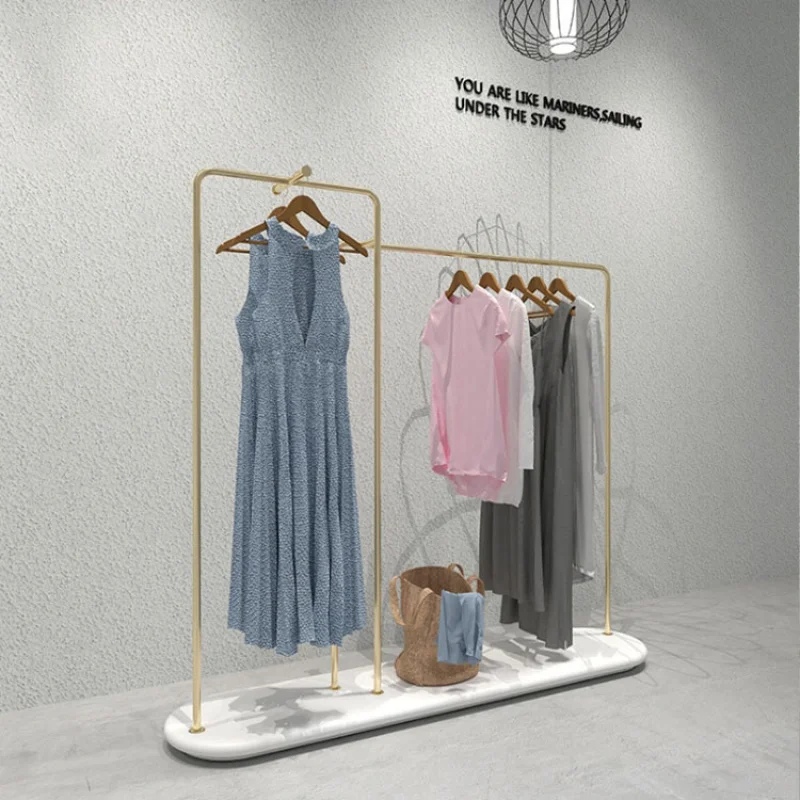 custom，Customized Boutique Metal Clothing Display Rack and Stand Retail Garment Store Showroom Furniture