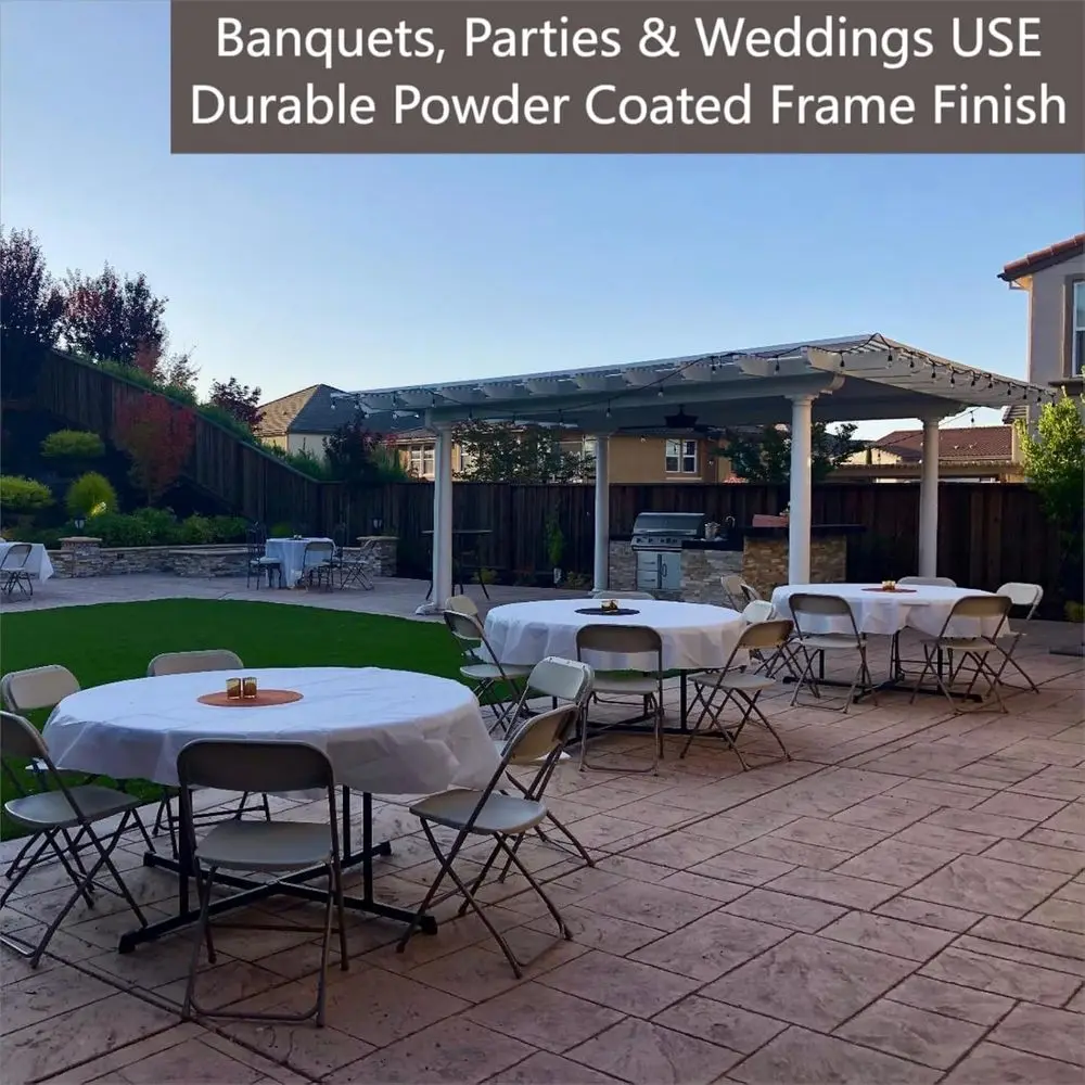 Gray 20-Piece Stackable Plastic Chairs with Steel Frame, Suitable for Indoor and Outdoor Use, Ideal for Weddings, Parties, and P